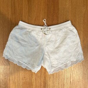 100% Cotton Fully-Lined LILLY PULITZER White Drawstring Mid-Rise Shorts - S